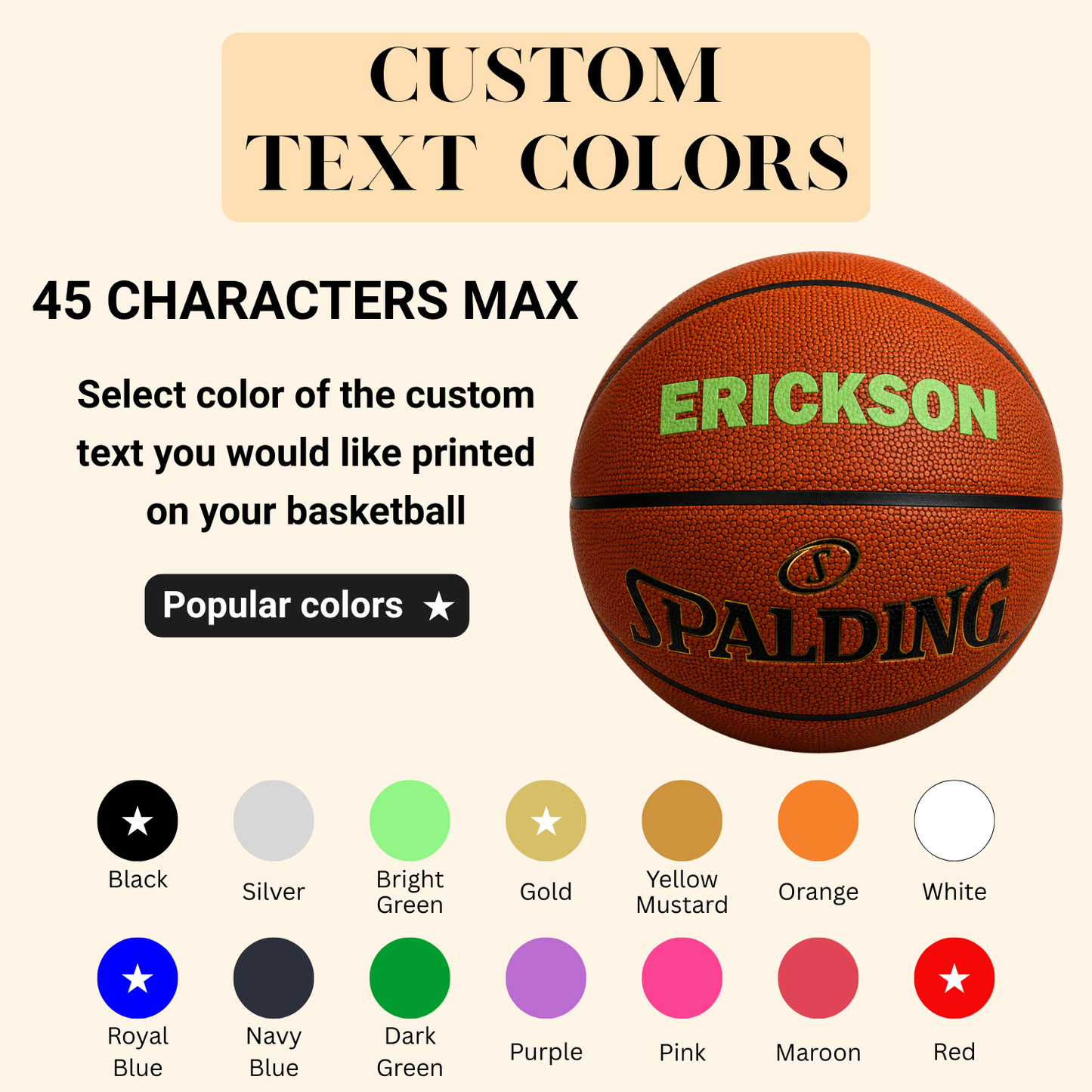 Customized Spalding TF500 Indoor Outdoor Game Ball Size 29.5" 28.5" or 27.5"