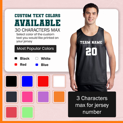 Customized Basketball Black Jersey Multiple Colors