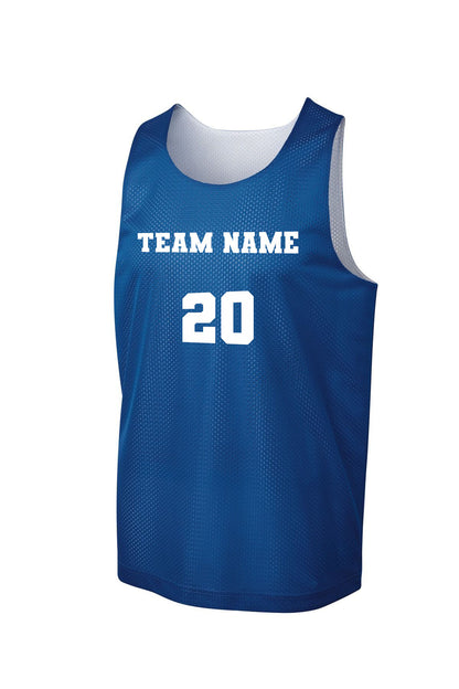Personalized Blue Basketball Mesh Jersey