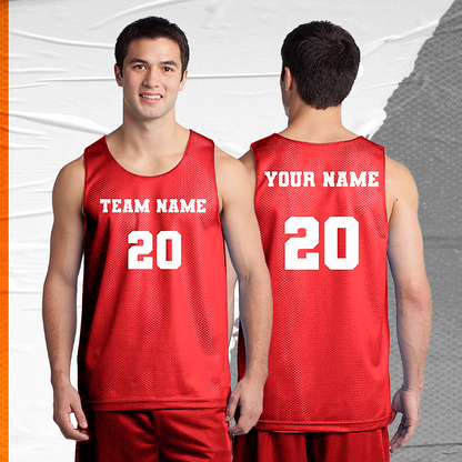 Customized Basketball Red Jersey A