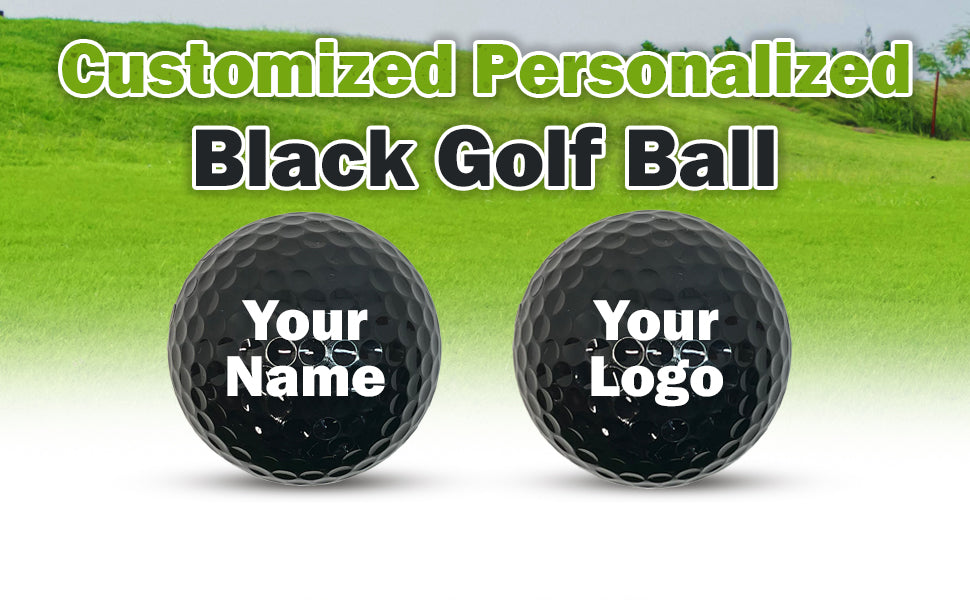 Customized Personalized Black Golf Ball