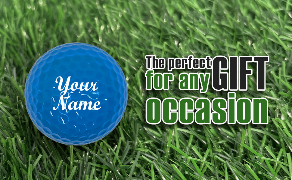 Customized Personalized Blue Golf Ball 1 Pack Gift Idea