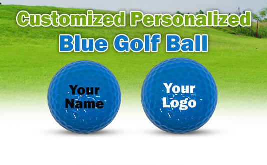Customized Personalized Blue Golf Ball 3 Pack 