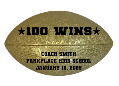 Customized Gold Football Awards Coach Gift
