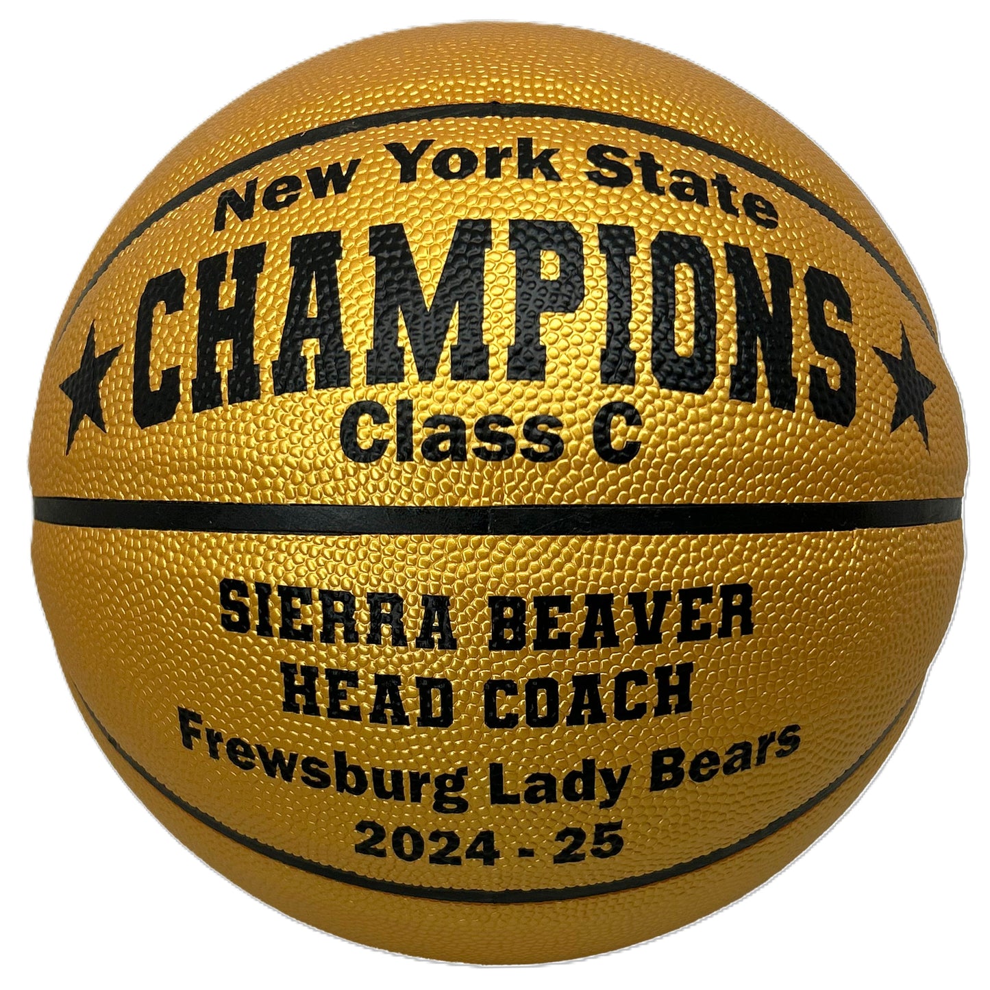 Customized Gold Basketball Awards Gift