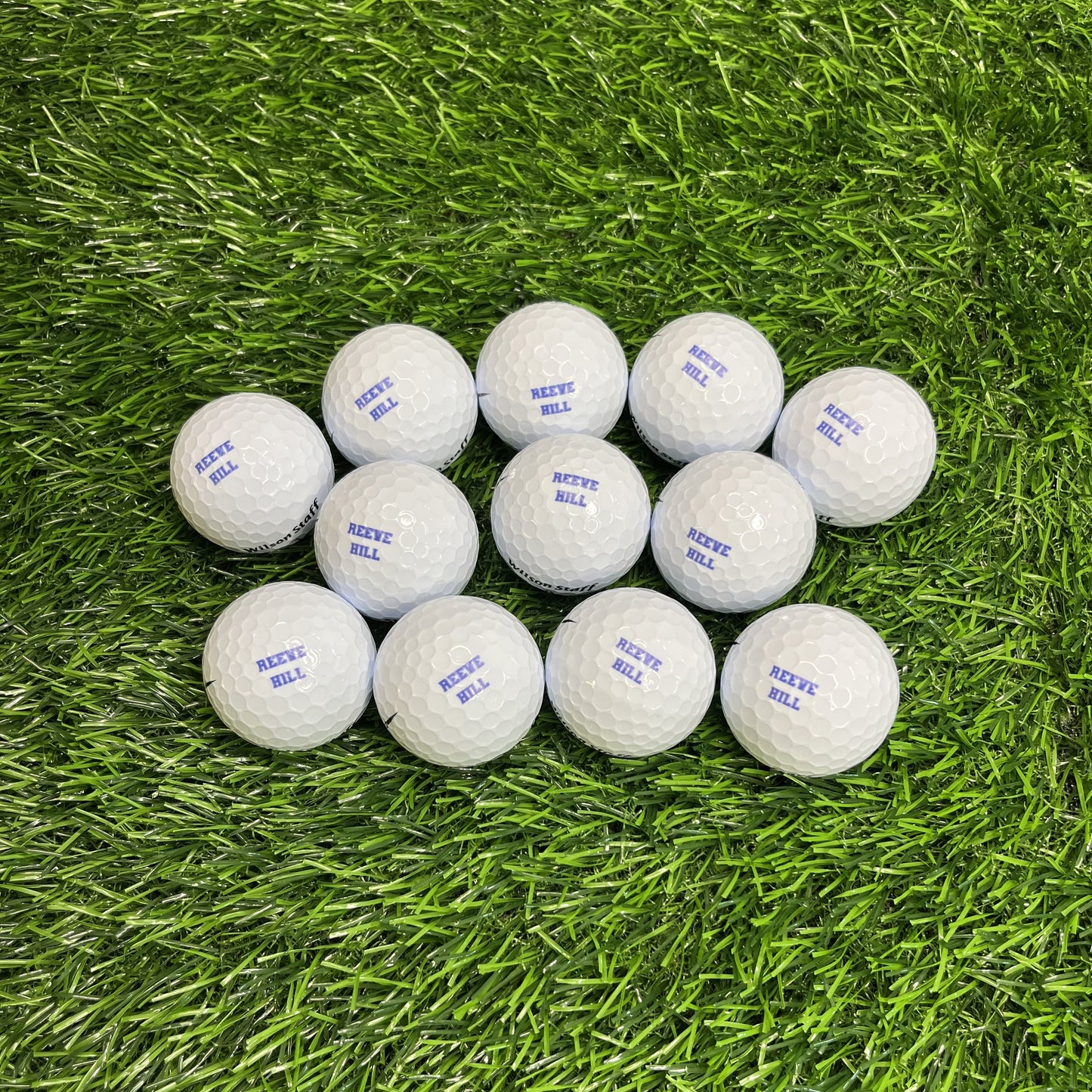 Customized Golf Balls 12 Pack Gift with Blue Text