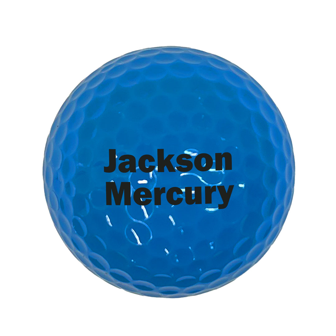 Customized Personalized Blue Golf Ball 3 Pack Black 