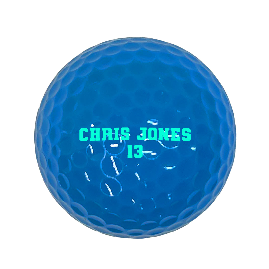 Customized Personalized Blue Golf Ball 1 Pack Varsity Team