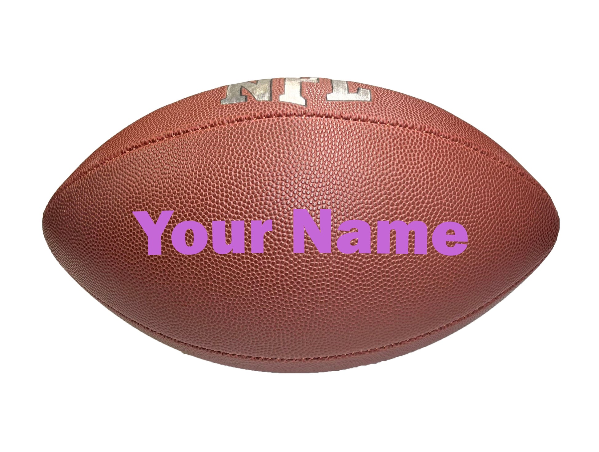 Customized Wilson NFL MVP Football with Custom Text in Purple