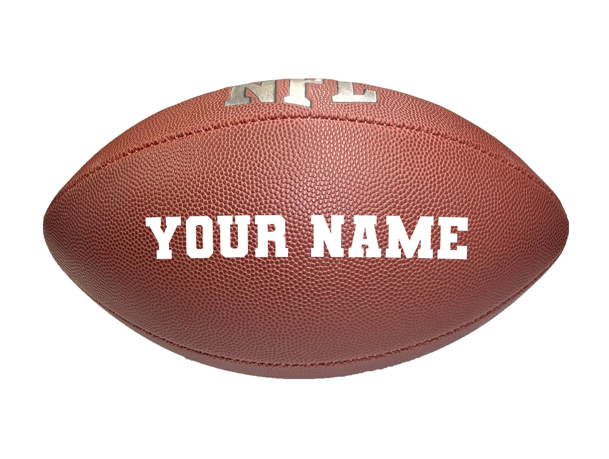 Customized Wilson NFL MVP Football with Custom Text in White