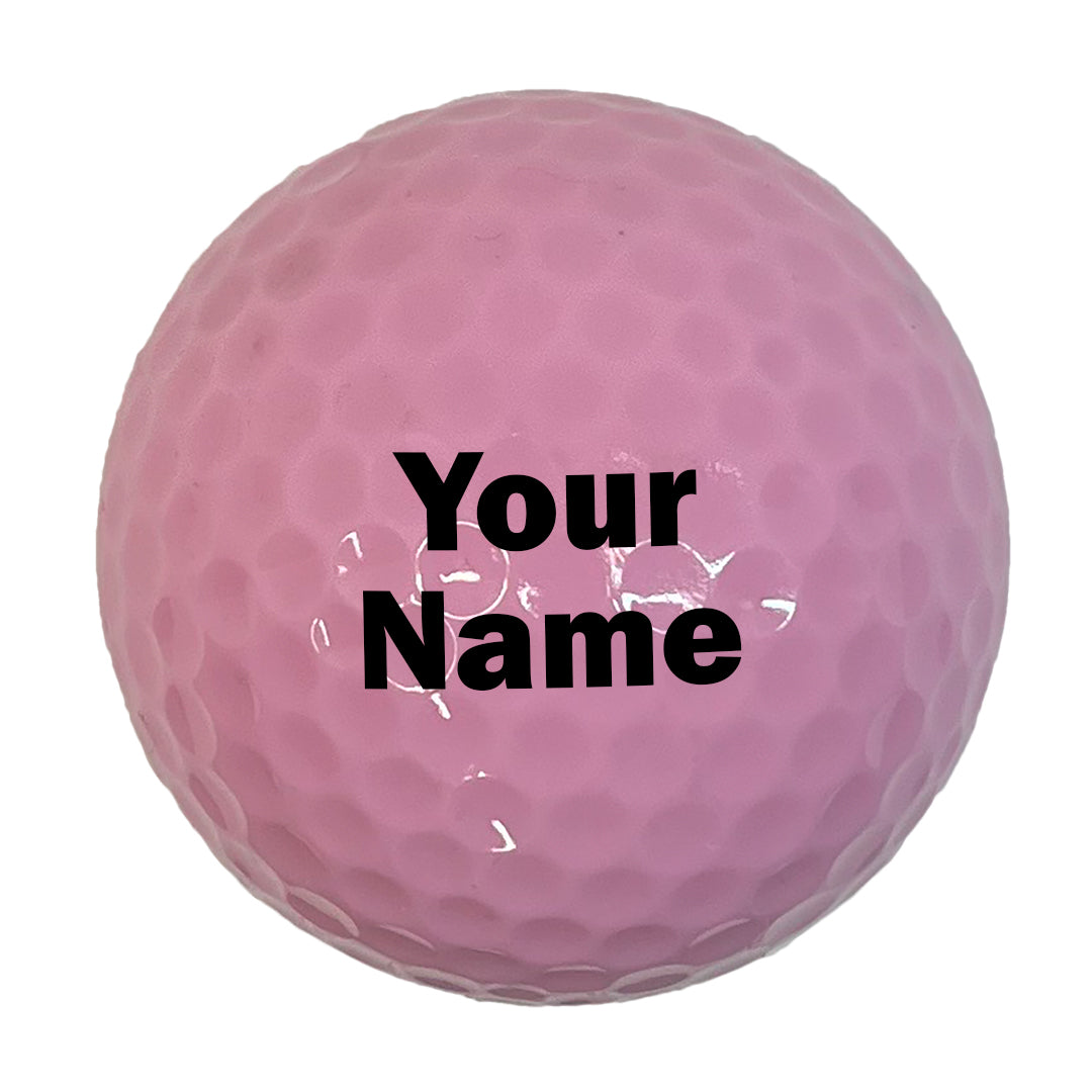 Customized Personalized Pink Golf Balls, 3 Pack