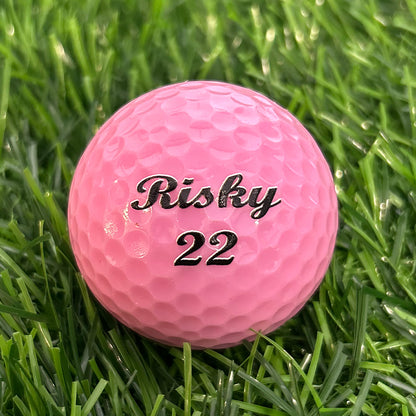 Customized Personalized Pink Golf Balls, 3 Pack