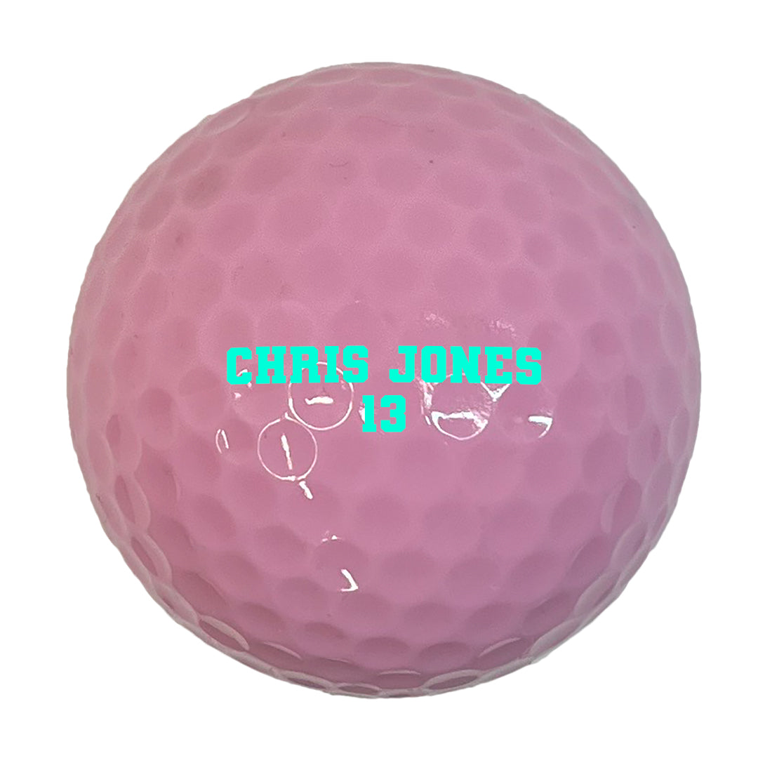Customized Personalized Pink Golf Ball, 1 Golf Ball Gift