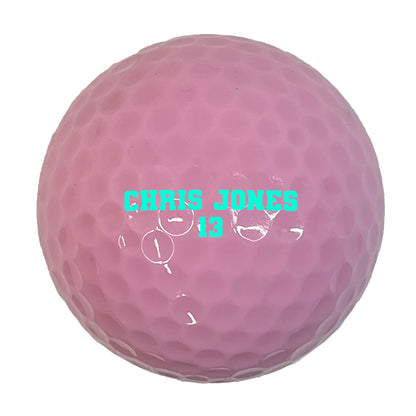 Customized Personalized Pink Golf Ball, 1 Golf Ball Gift