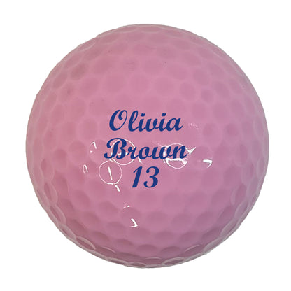 Customized Personalized Pink Golf Balls, 3 Pack