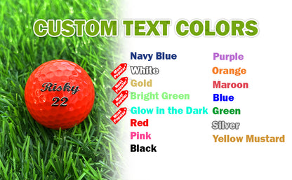 Customized Personalized Red Golf Balls, 12 Pack