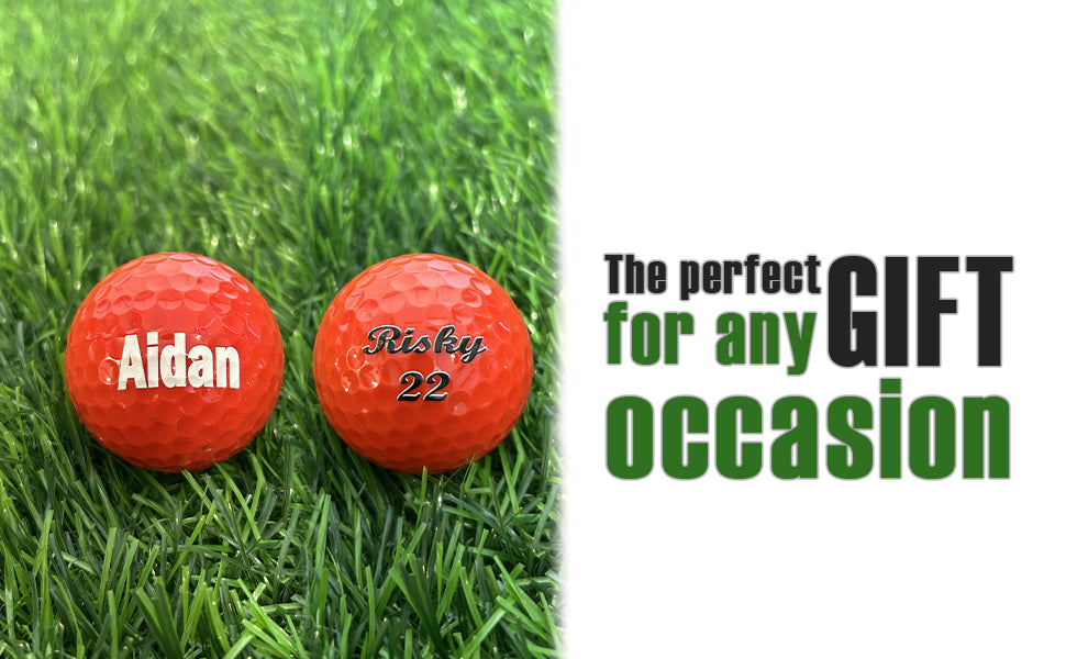 Customized Personalized Red Golf Balls, 12 Pack