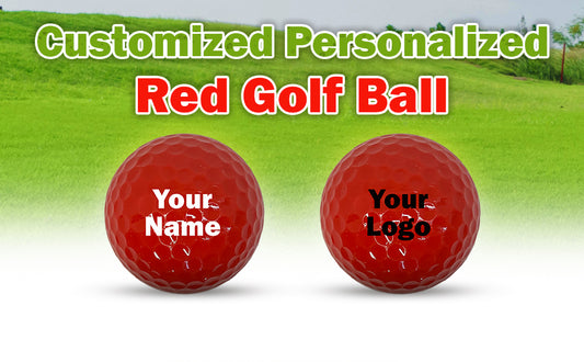 Customized Personalized Red Golf Balls, 12 Pack