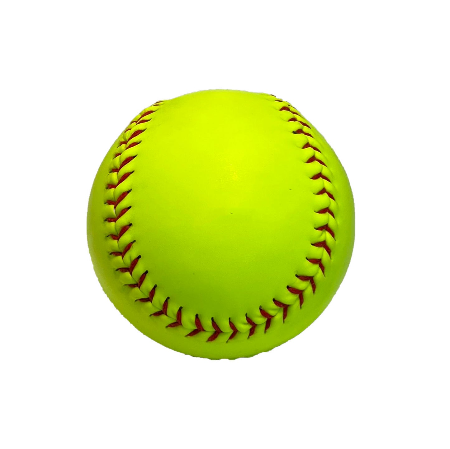 Yellow Softball on White Background