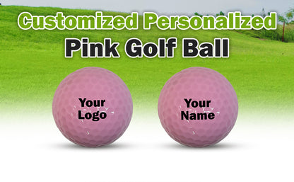 Customized Personalized Pink Golf Ball, 1 Golf Ball Gift