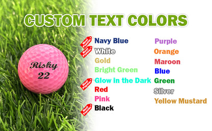 Customized Personalized Pink Golf Balls, 12 Pack