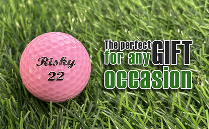 Customized Personalized Pink Golf Balls, 12 Pack