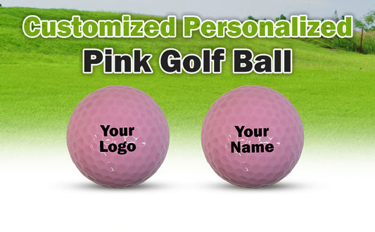 Customized Personalized Pink Golf Balls, 3 Pack