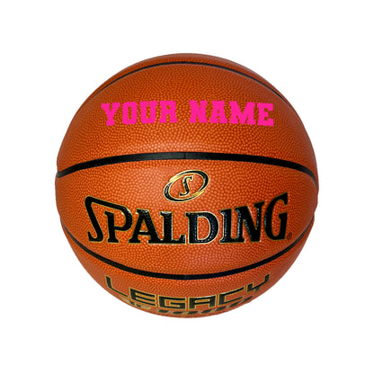 Customized Spalding TF1000 Legacy Basketball Pink