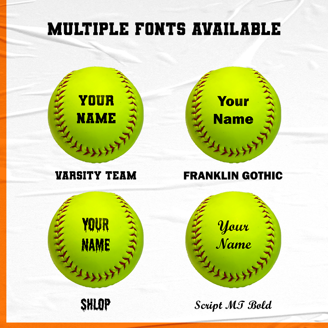 Customized Personalized Softballs, 12 Pack