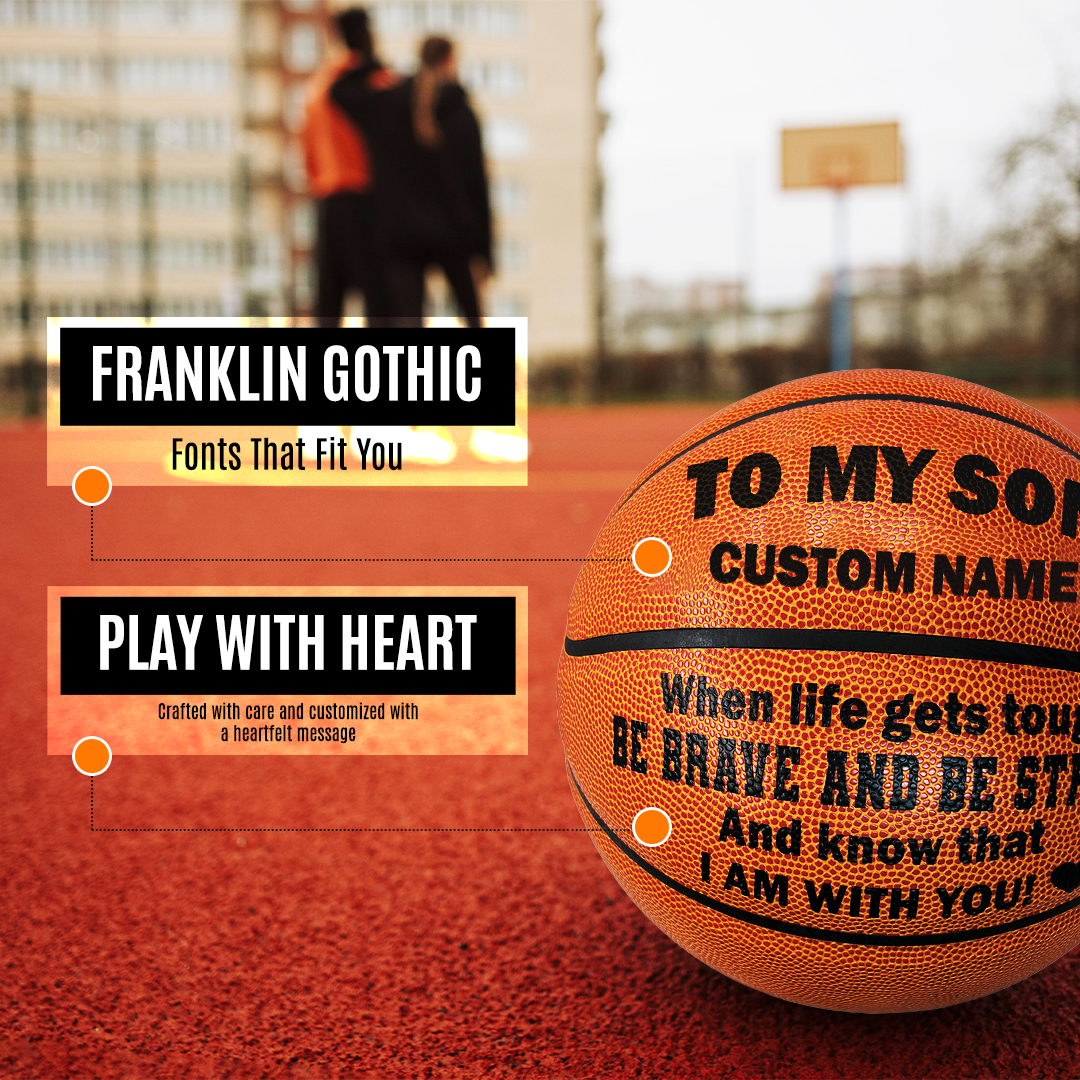 Customized To My Son Basketball Franklin Gothic Font Player