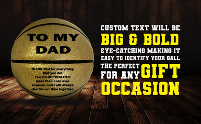 To My Dad Basketball Gold 2