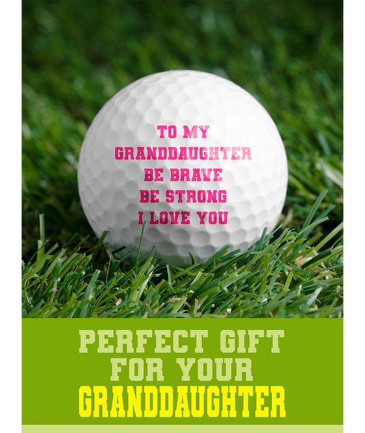 To My Granddaughter Golf Ball New Listing 12 PACKS