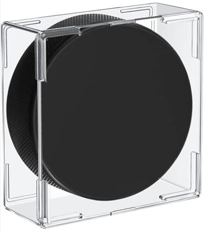 Hockey Puck inside Display Case