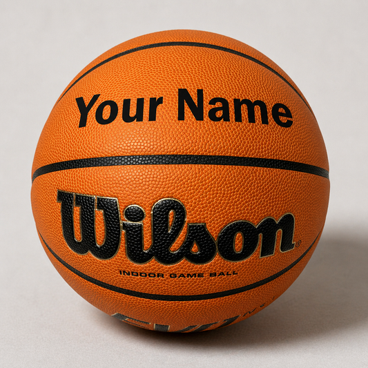 Customized Wilson NCAA EVO NXT Basketball with Custom in Black Color