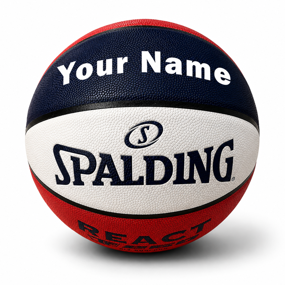 Customized Spalding Red White and Blue Indoor Outdoor TF250 Basketball