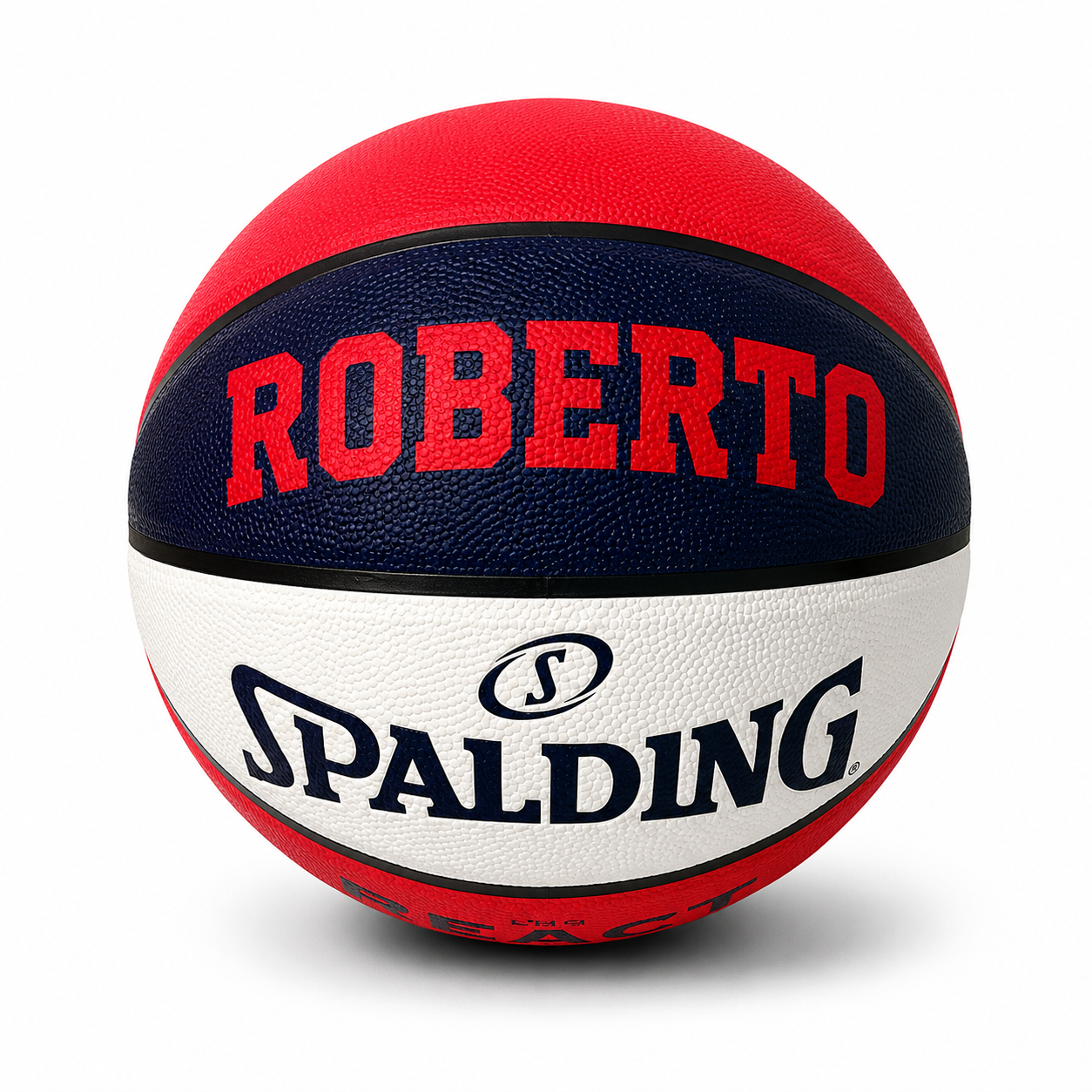 Customized Spalding Red White and Blue Indoor Outdoor TF250 Basketball
