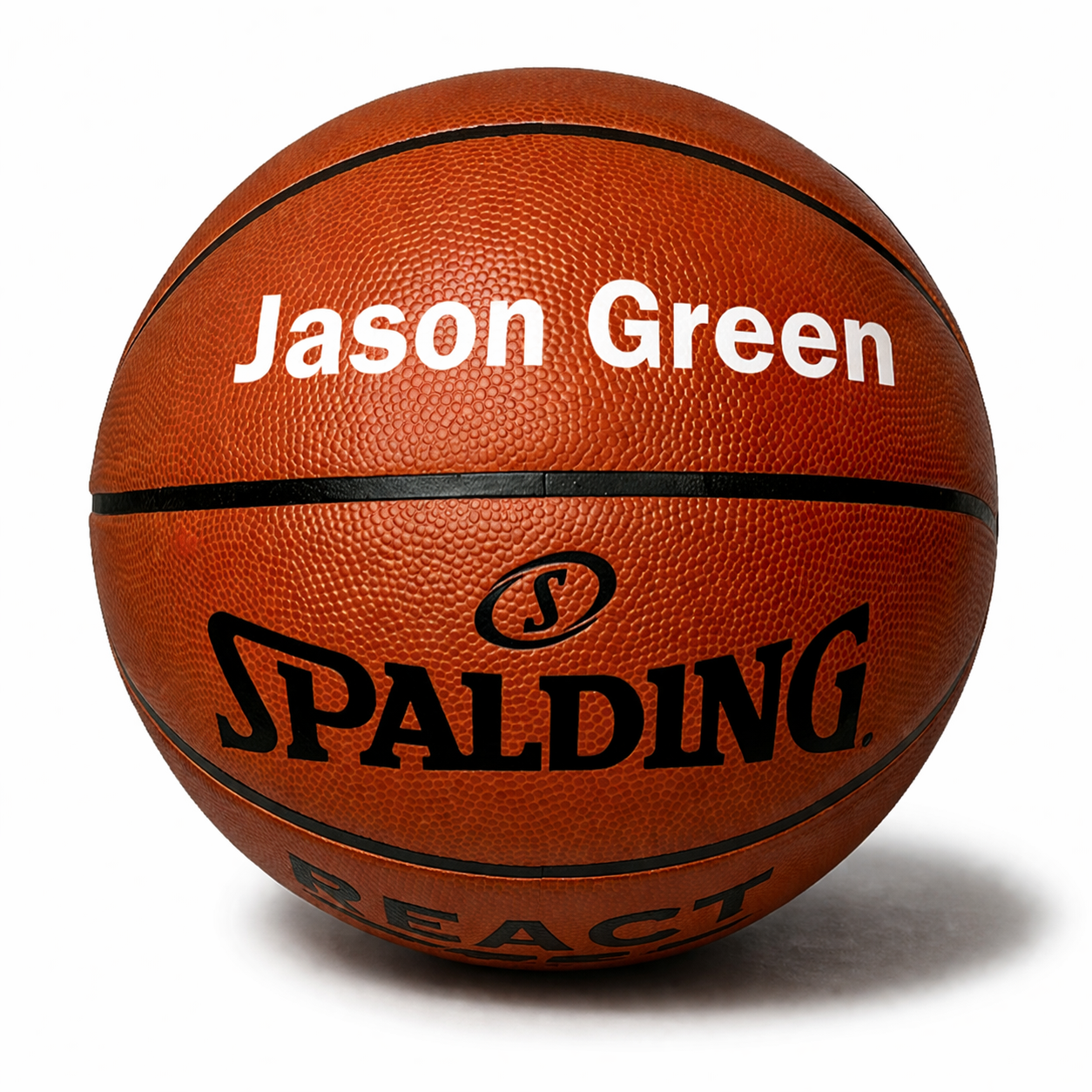 Customized Spalding Basketball with Personalized Name in White Color
