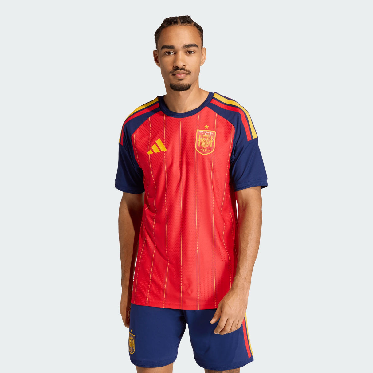 adidas Men's Spain 26 Home Authentic Jersey Soccer Uniforms & Apparel All