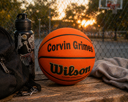 Customized Wilson NCAA EVO NXT Basketball with Custom Text in Black Color