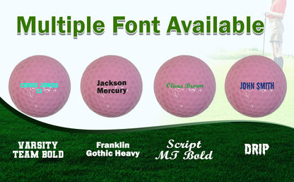 Customized Personalized Pink Golf Ball, 1 Golf Ball Gift