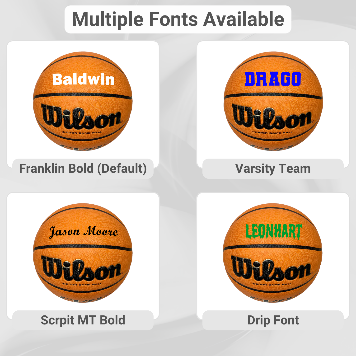 Customized Wilson NCAA EVO NXT Basketball Available with Multiple Fonts