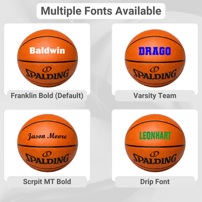 Customized Spalding TF250 Basketball Available With Multiple Fonts