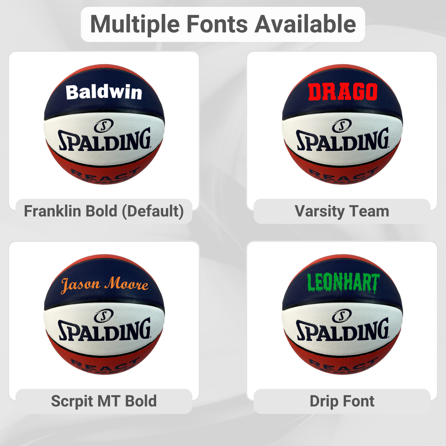 Customized Spalding Red White and Blue Indoor Outdoor TF250 Basketball