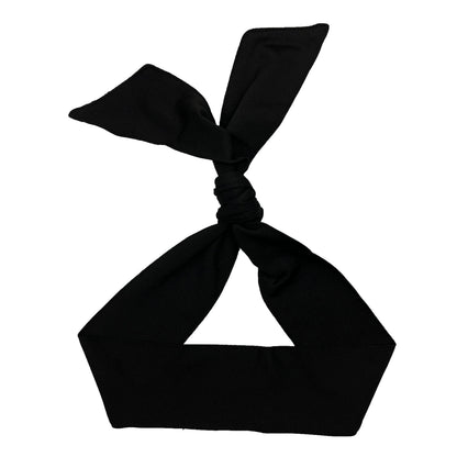 Sports Head Tie Headband Black