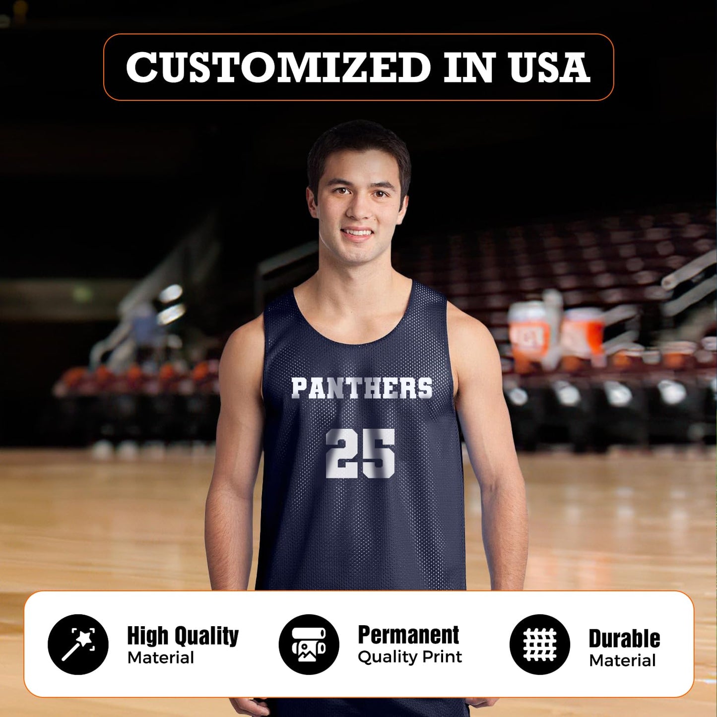Customized Personalized Navy Basketball Jersey
