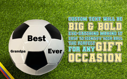 Custom Best Grandpa Ever Soccer Ball B