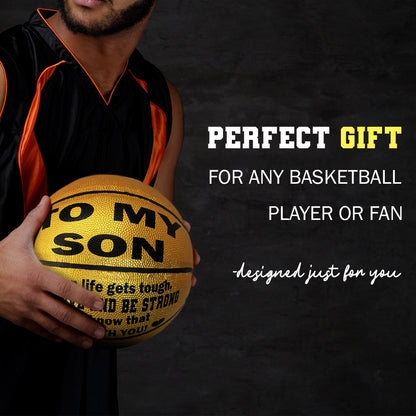 TO MY SON BASKETBALL GOLD