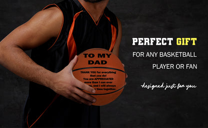 To My Dad Orange Basketball 3