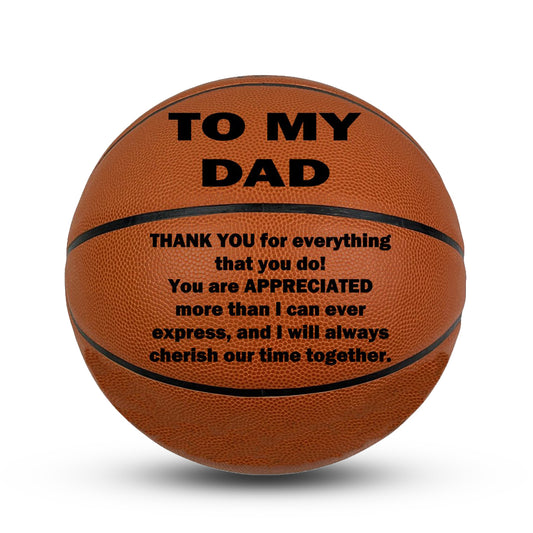 To My Dad Orange Basketball 