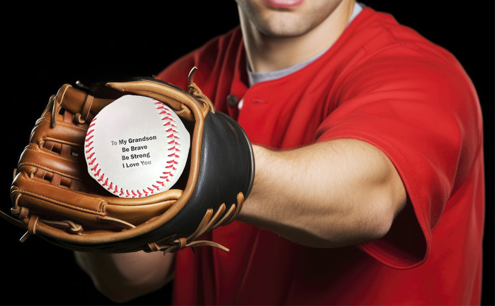 To My Grandson Be Brave Baseball 2